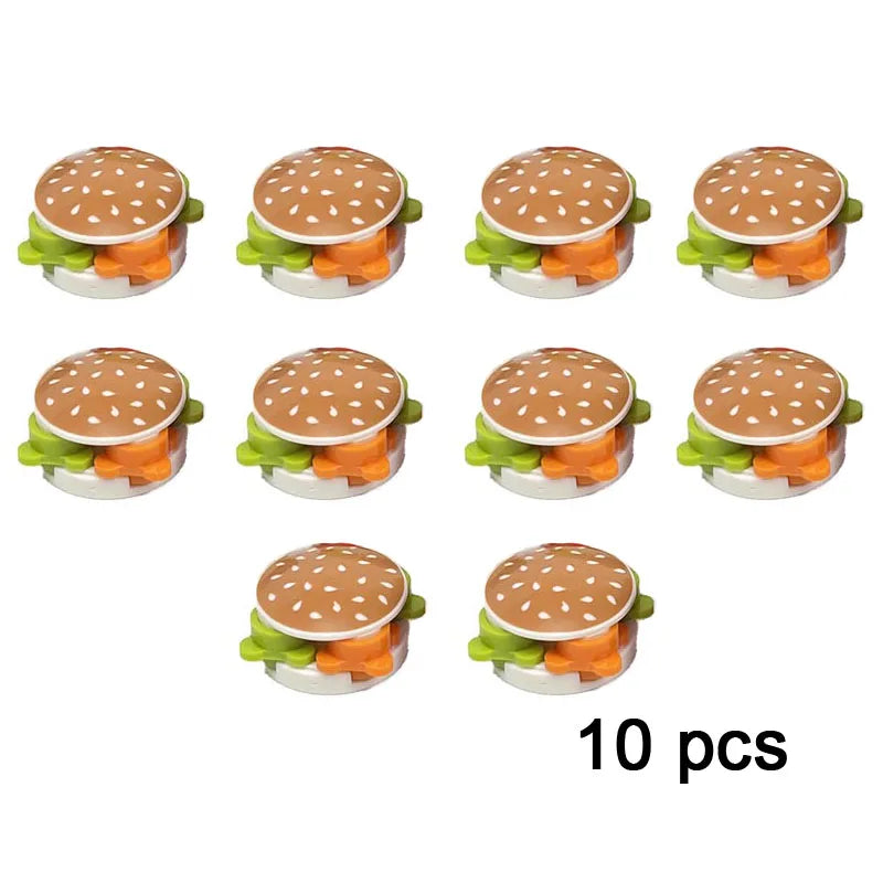 10 pcs hamburguer - Build Your Own Toys & Colors Grocery Store | GadWitch Toys
