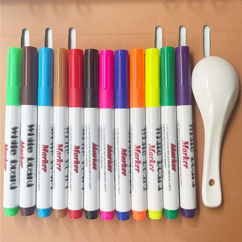 12 pens + spoon - magic doodle - Floating Drawing Art Pens – Safe, Non-Toxic & Fun | GadWitch Toys