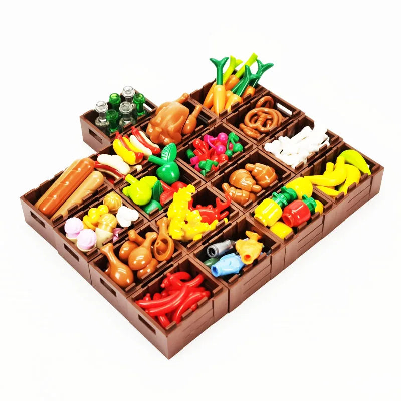 17 basket and random food - Build Your Own Toys & Colors Grocery Store | GadWitch Toys