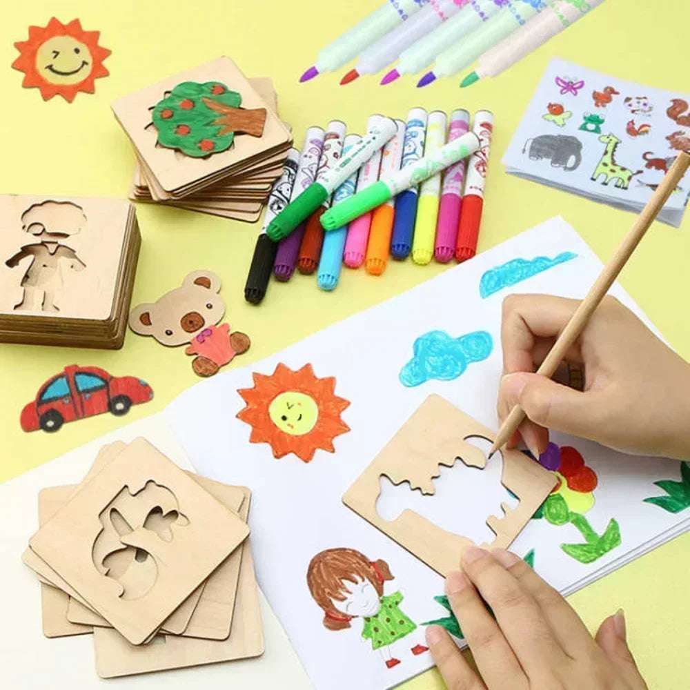 20-Pieces Drawing Wooden Kit: Creative and Fun | GadWitch Toys