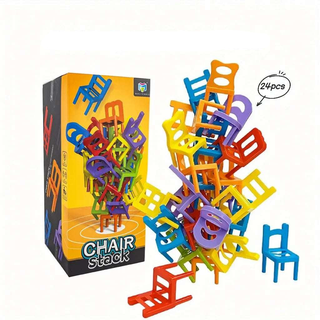 24 pieces - stacable game - The Chairs Stack Game | Top Games to play with a friends | GadWitch Toys