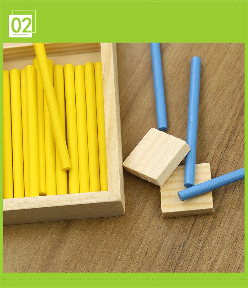 2 - no angular design - define number - Wood Sticks Math Playground math | Montessori Method | GadWitch Toys