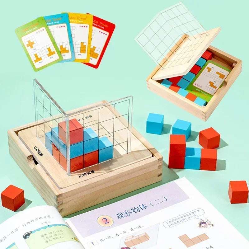 3D Cube Educational Wooden Puzzle for Kids | GadWitch Toys
