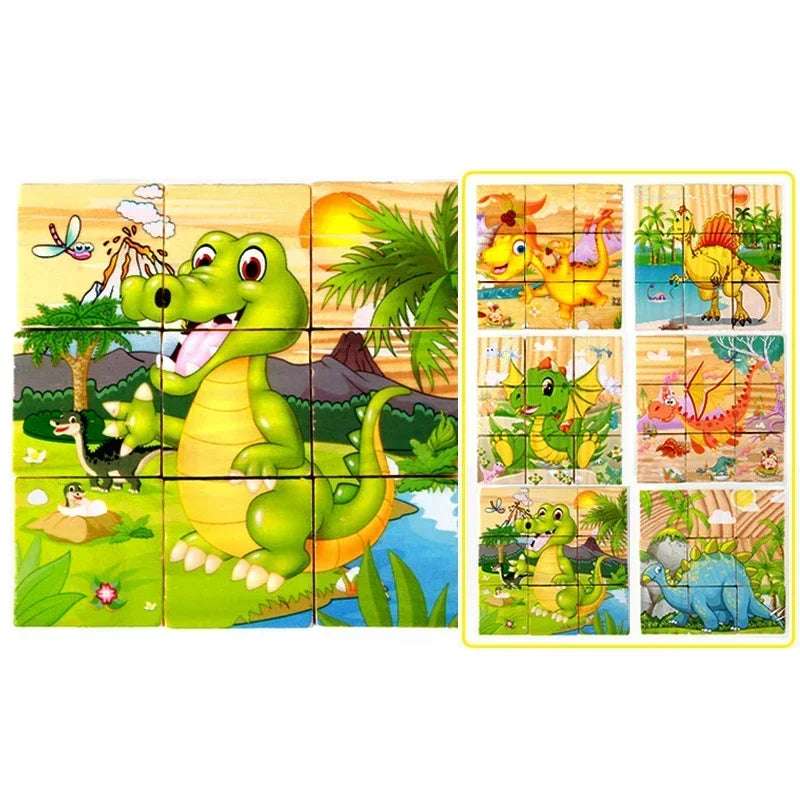 3d animal jigsaw uzzle - Block Puzzle: Toddlers 3d toy cube | block wood puzzle | GadWitch Toys