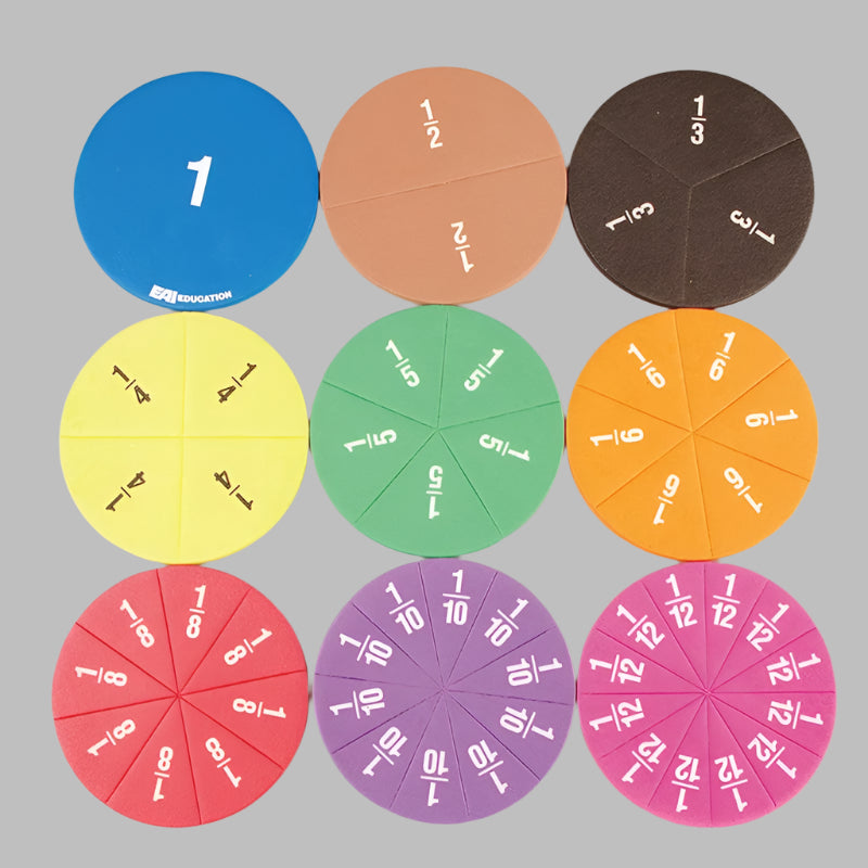 51Pcs Fractions Math Teaching Tool