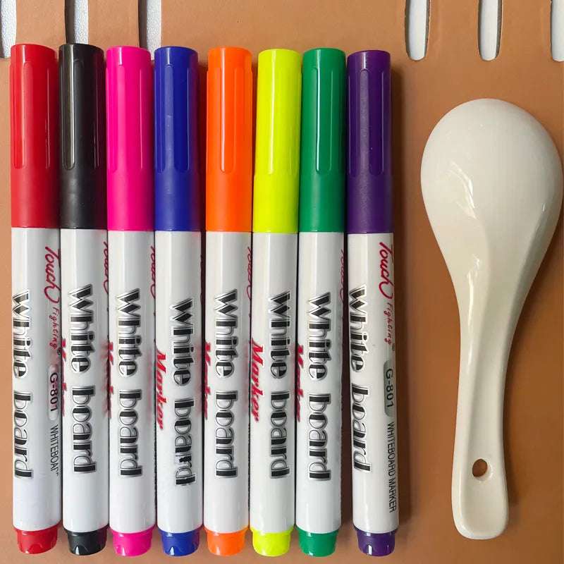 8 pens + spoon - floating drawing - Floating Drawing Art Pens – Safe, Non-Toxic & Fun | GadWitch Toys