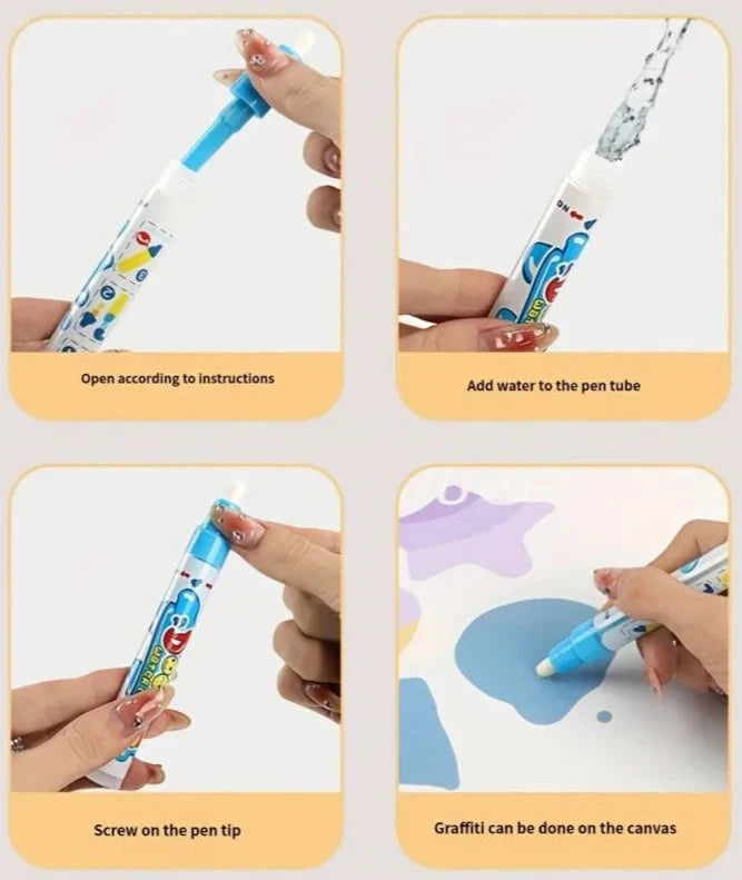 Artistic doddle - DoodleSplash Mat: Reusable Drawing Mat Coloring | GadWitch Toys