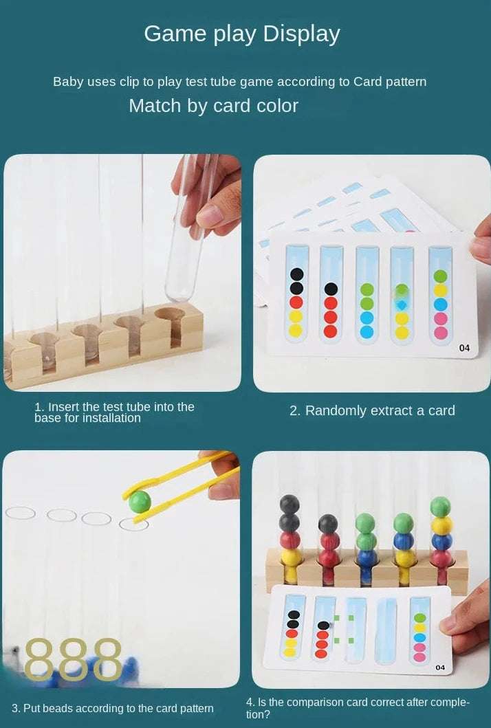 Montessori Education | Multi Color Counting Tube Bead