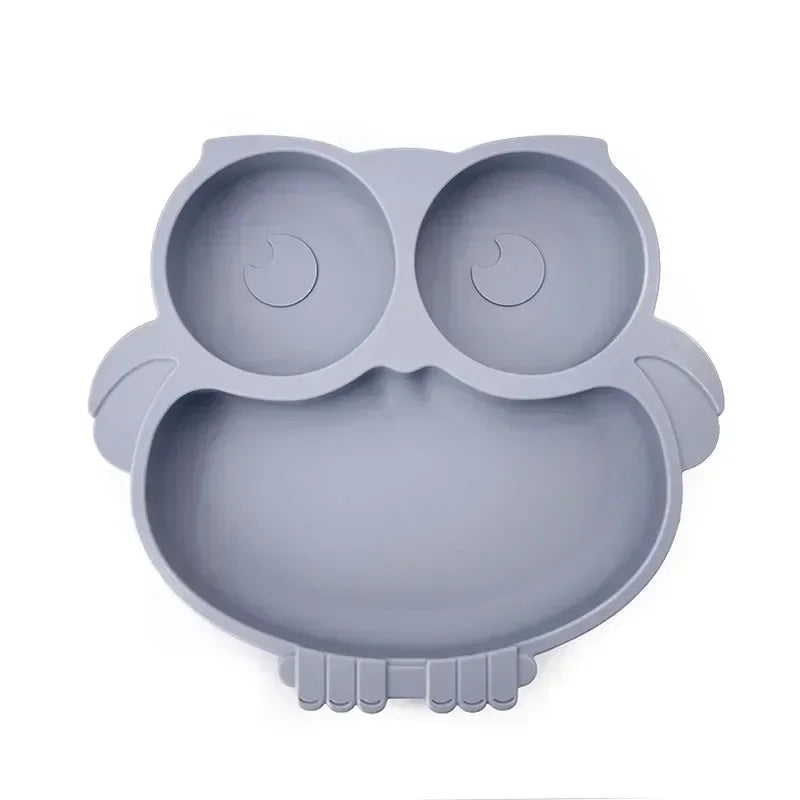 Blue Owl - baby suction plates - Baby Safe Silicone Suction Plate–Non-Toxic & BPA-Free | GadWitch Toys