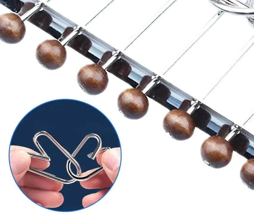 Brain Puzzle High quality wooden beads - Metal Challenge Puzzle - Brain Teasers & Hard Riddles - GadWitch Toys