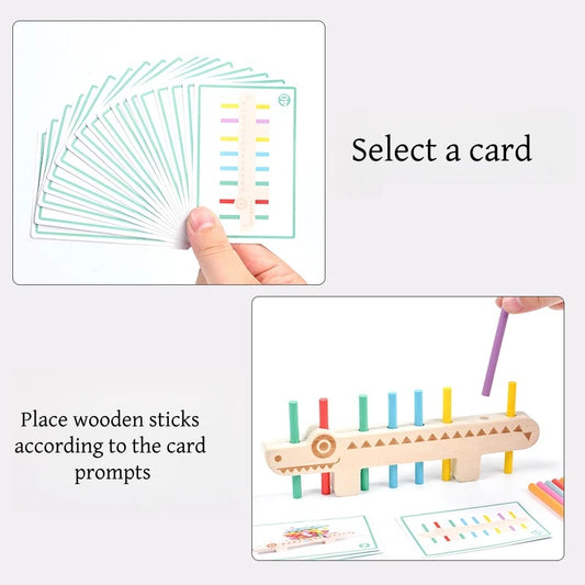 Color Matching - Crocodile wooden puzzle blocks | Montessori Color Matching | GadWitch Toys