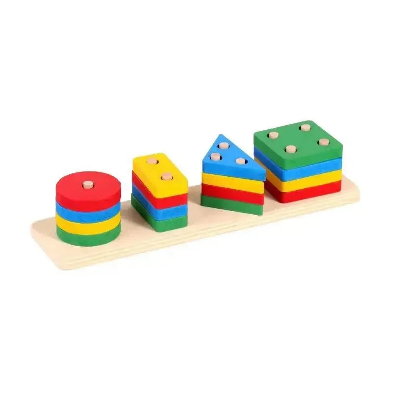 Color on Toys - Wooden Stacking colors shapes | Educational Blocks | GadWitch Toys