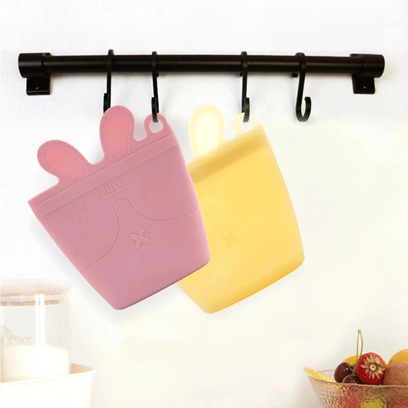 Easy to Use - Zipper Travel - Silicone Snack Fun Bag - The Lunch Box for Snacks Time | GadWitch Toys