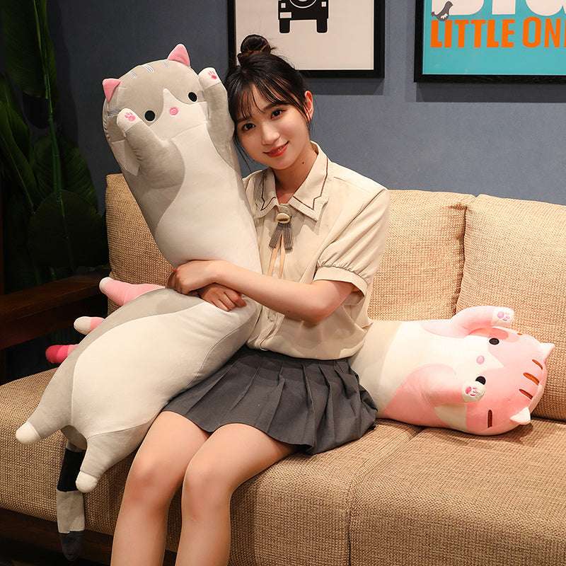 Great Decoration cat plush pillow - Biggest Cat and Meow | Long Cat Sleeping Pillow | GadWitch Toy store