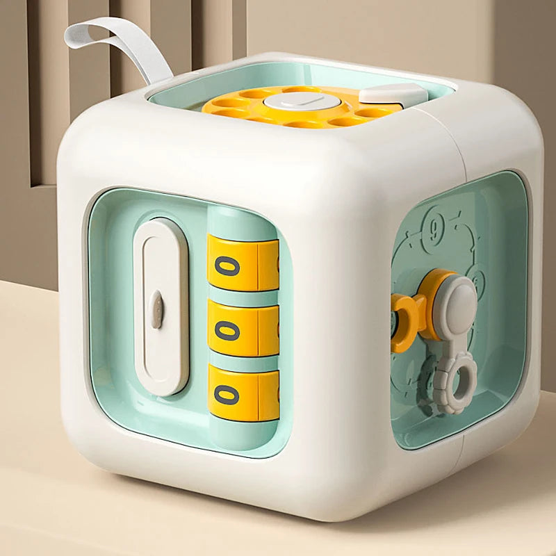 Green Details - Lerning Cube - Developmental Milestones for Infants 0 12 months - Learning Cube - Toy Activity | Development of Infants | GadWitch Toys