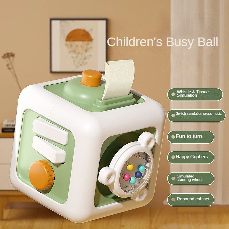 Green Details - Learning Cube - Social Development in Infants - Learning Cube - Toy Activity | Development of Infants | GadWitch Toys