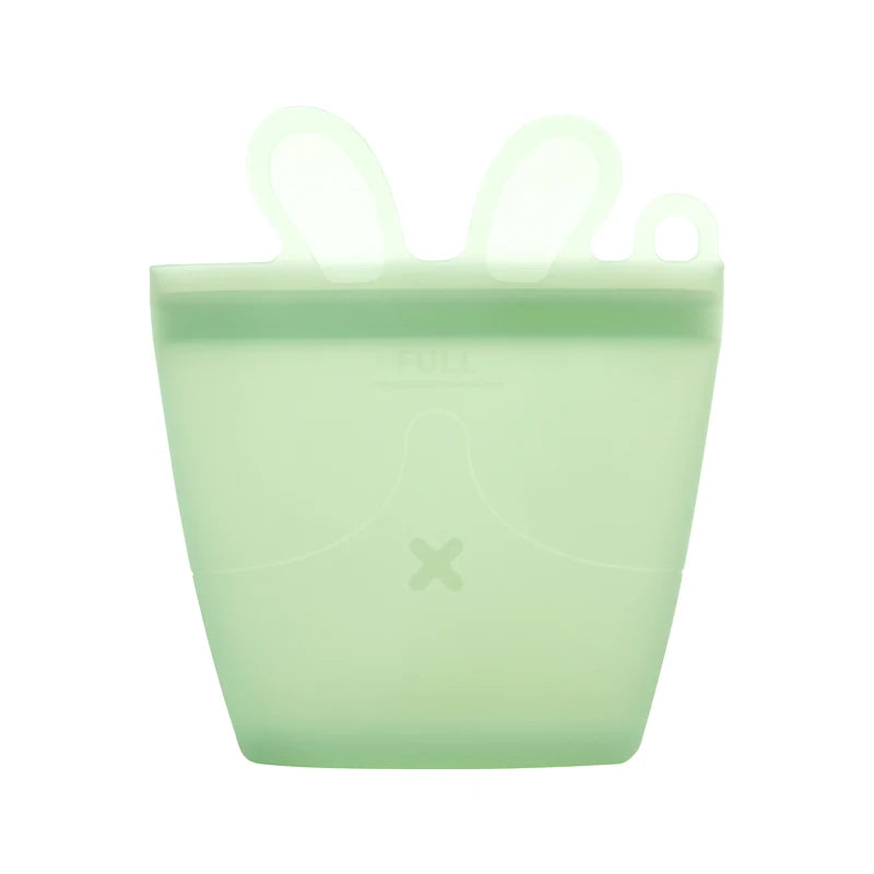 Green - Back Snacks - Silicone Snack Fun Bag - The Lunch Box for Snacks Time | GadWitch Toys