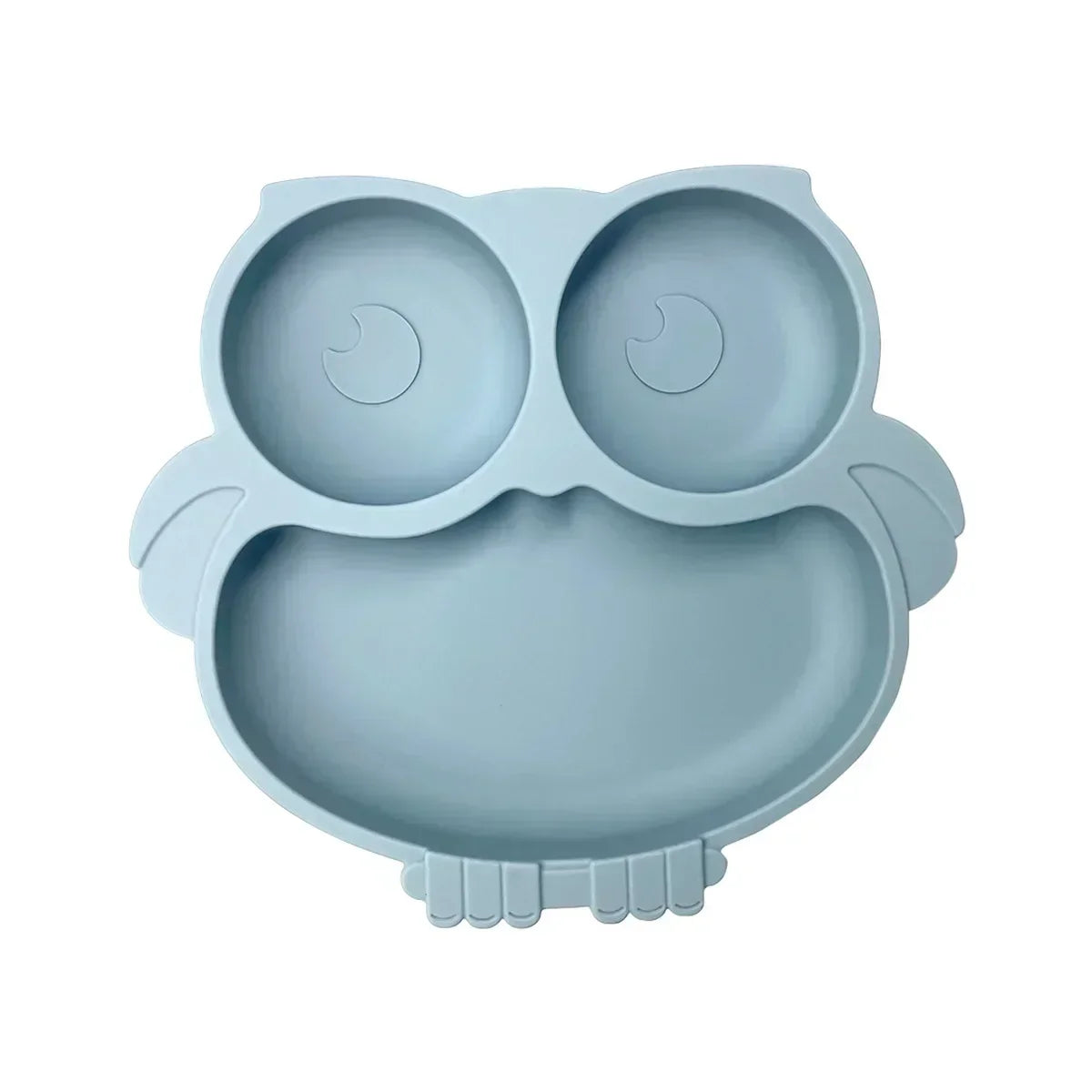 Gray owl - baby suction plates - Baby Safe Silicone Suction Plate–Non-Toxic & BPA-Free | GadWitch Toys
