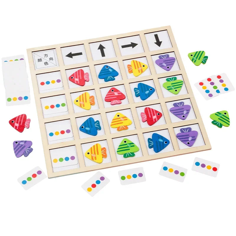 Montessori Education - My Fish Color Match Game-Montessori School board game | GadWitch Toys
