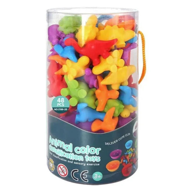Pack of 48 pieces - Color Animal toy - fun learning - Colorful Learning & Counting Set Toy | Educational Toys - GadWitch Toys
