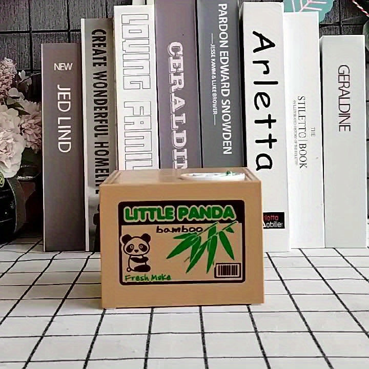 Personalized Bank - Panda & Cat Stealing Coins | Fun Saving Money Piggy Bank | GadWitch Toys
