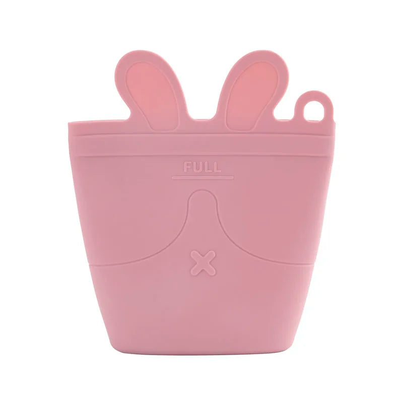 Pink - Your Snacks - Silicone Snack Fun Bag - The Lunch Box for Snacks Time | GadWitch Toys