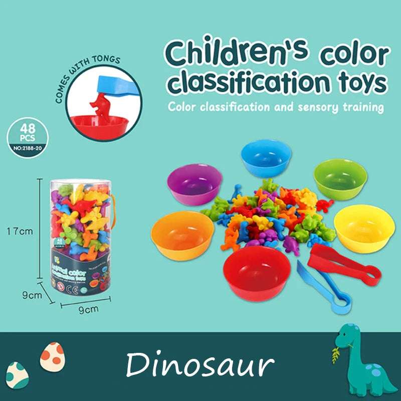 Play Dinosaurs - Colorful Learning & Counting Set Toy | Educational Toys - GadWitch Toys