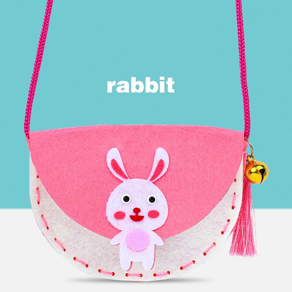 Rabbit Felt Handbag - Kids Felt Tote Bag | Arts & Craft Fun Kits for Toddlers | GadWitch Toys