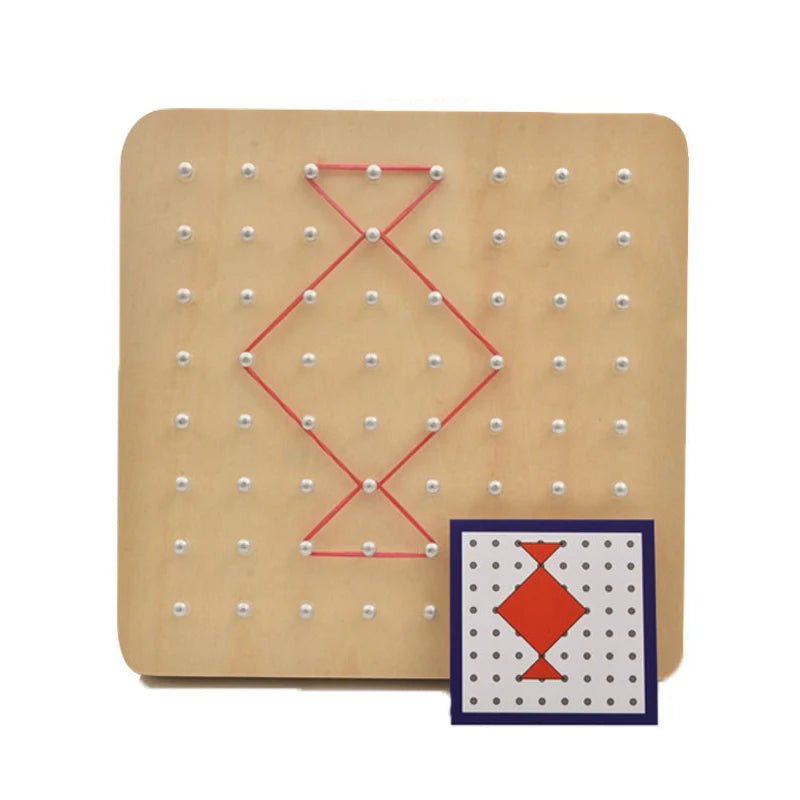 Red Pattern Card Montessori Geo Pattern Shape Band Toys - GadWitch Toys