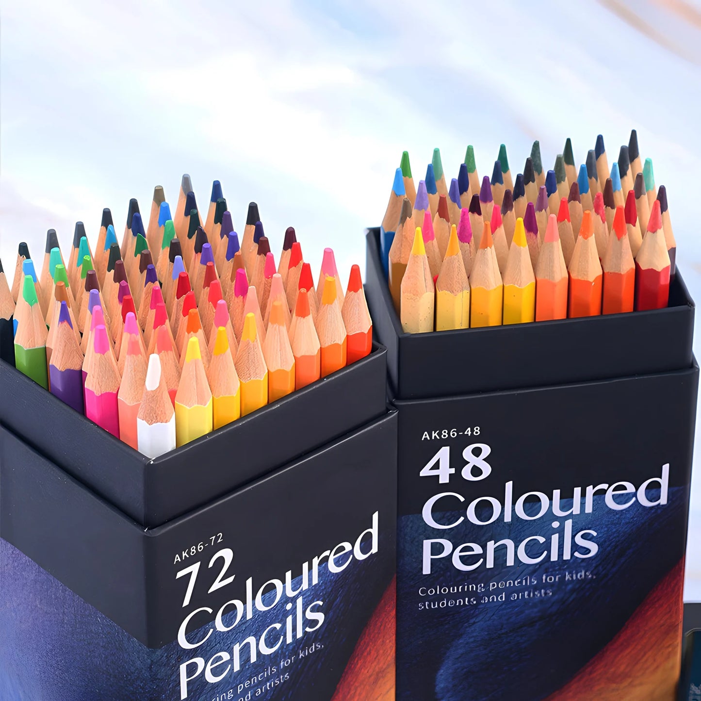Pencil Art Drawing Colored Pencil Sets — 12 to 160 Colors for Sketching & Blending