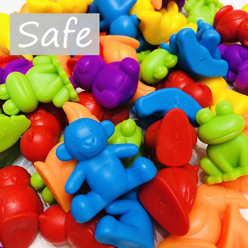 Safe - Counting Number - Blue monkey toy and different animals - Colorful Learning & Counting Set Toy | Educational Toys - GadWitch Toys