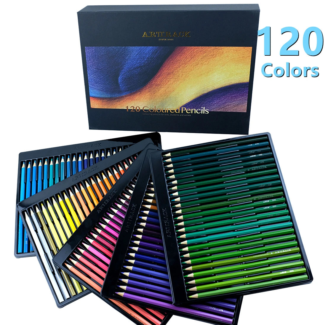 Pencil Art Drawing Colored Pencil Sets — 12 to 160 Colors for Sketching & Blending