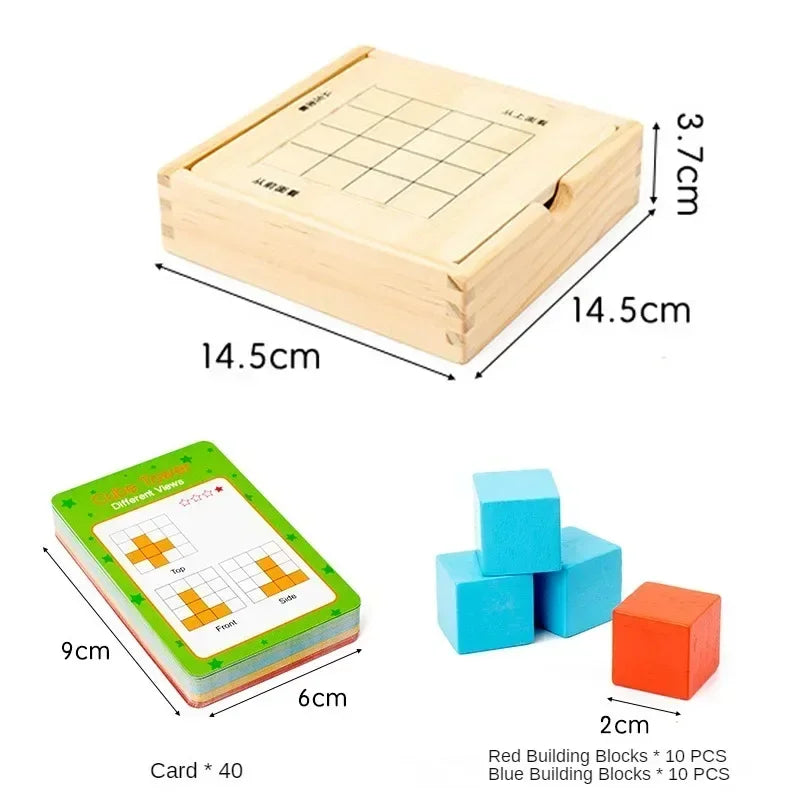 Size of 3D Cube Educational Wooden Puzzle for Kids | GadWitch Toys