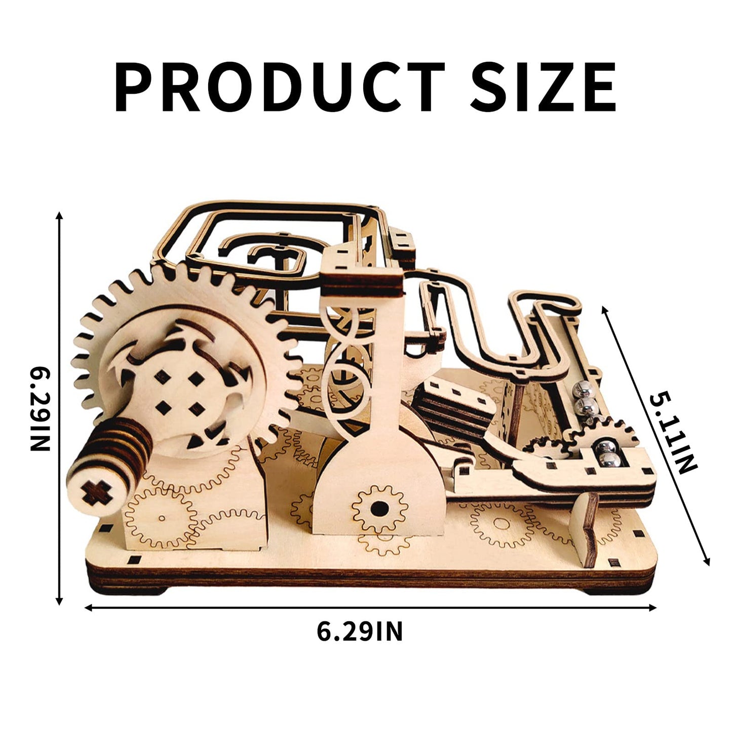 Size of Marble Raceway 3D Puzzle โ Fun DIY Wooden Maze Kit | GadWitch Toys