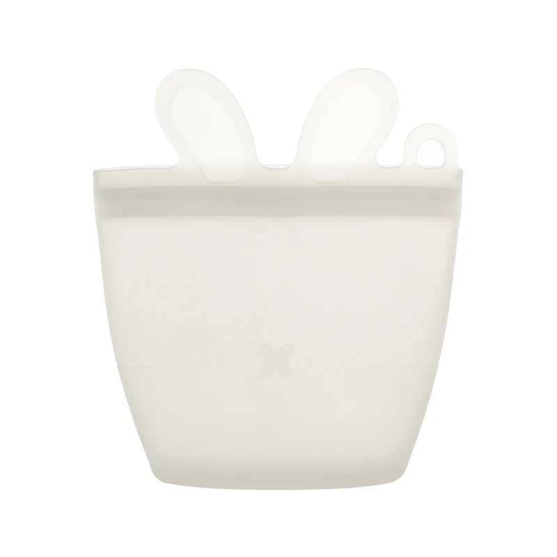 White - Silicone Boxes - Silicone Snack Fun Bag - The Lunch Box for Snacks Time | GadWitch Toys