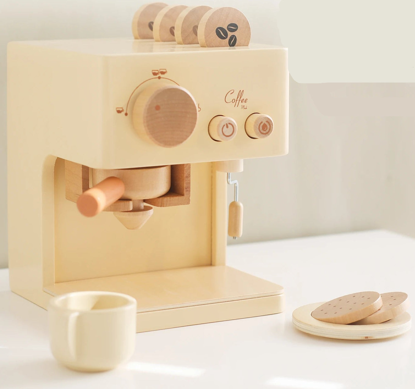 Wooden coffee Machine Toy Coffee Machine Set – Fun & Learning in One! | GadWitch Toys
