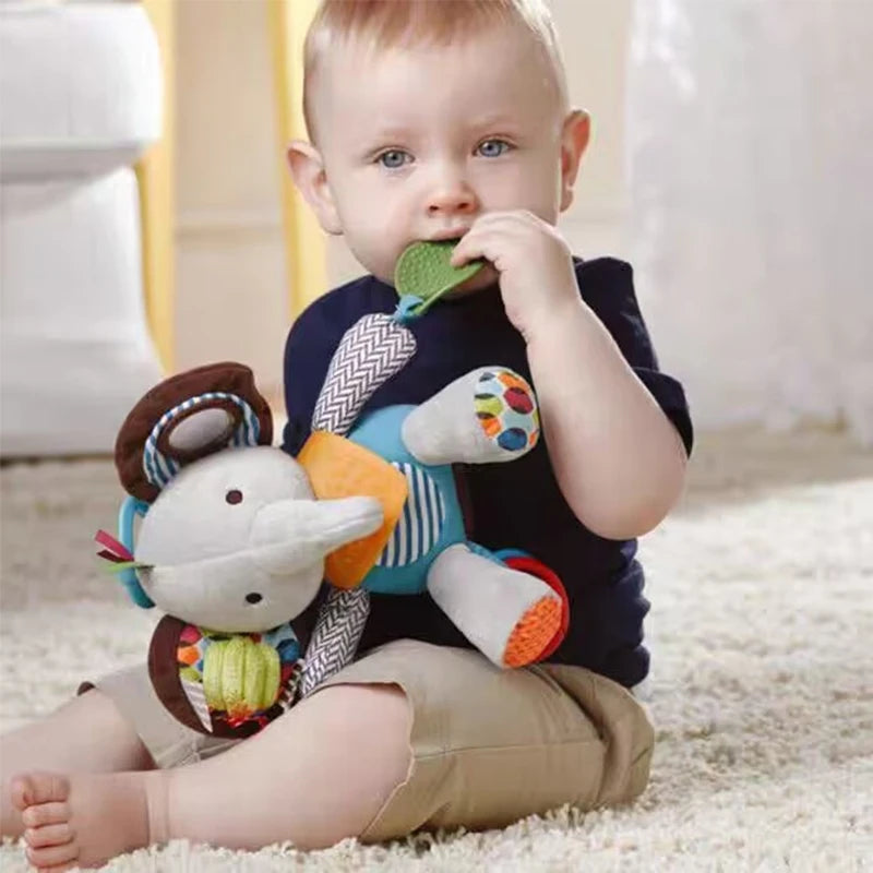 baby with elephant - On-the-Go Baby Toys: Rattle, Teethe & Play Anywhere | GadWitch Toys