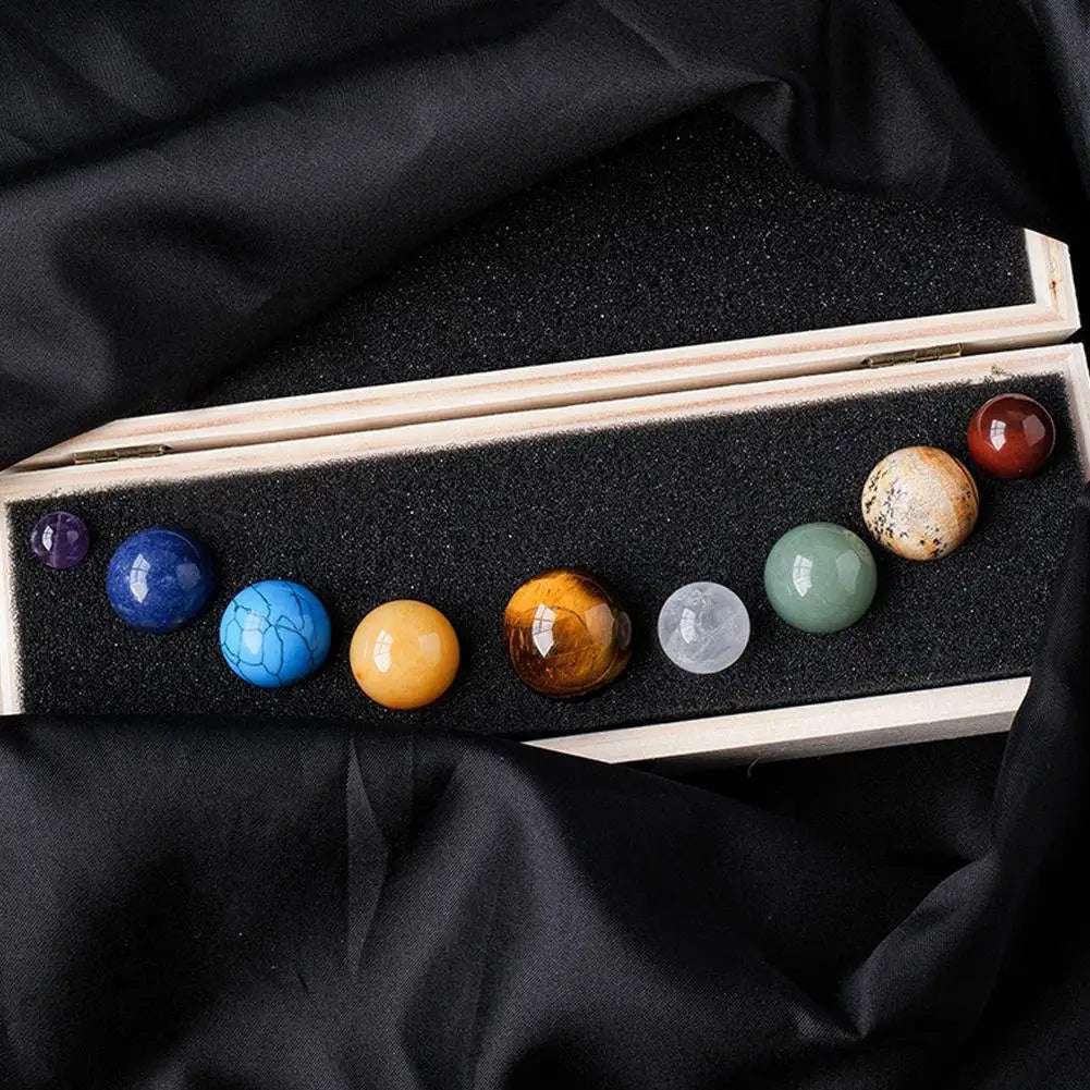 bright crystal gemstones 9 Crystals Solar System Planets Stones - GadWitch Toys