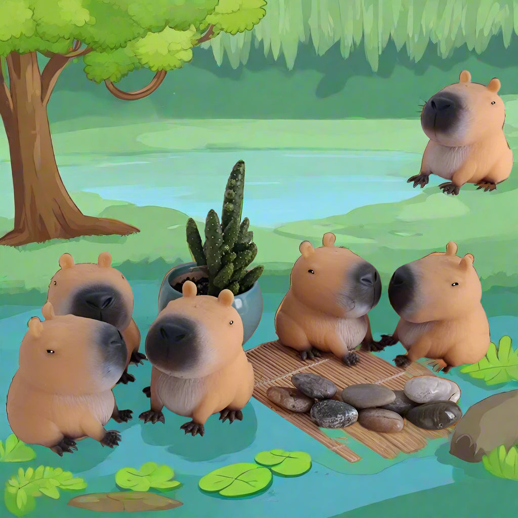 Capybara Kawaii - Capibara Squishy Toy โ The Cutest Stress Reliever! | GadWitch Toys