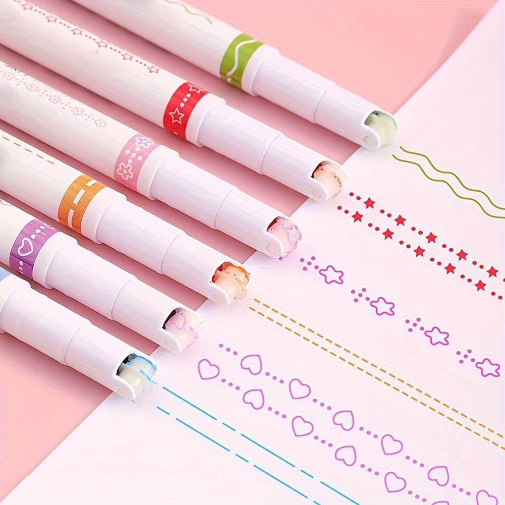 Cartooning Pens - ColorCurve Magic Pens: Transform Your Creativity with 6 Colorful Art Drawing Pens – Quick-Dry and Fun!
