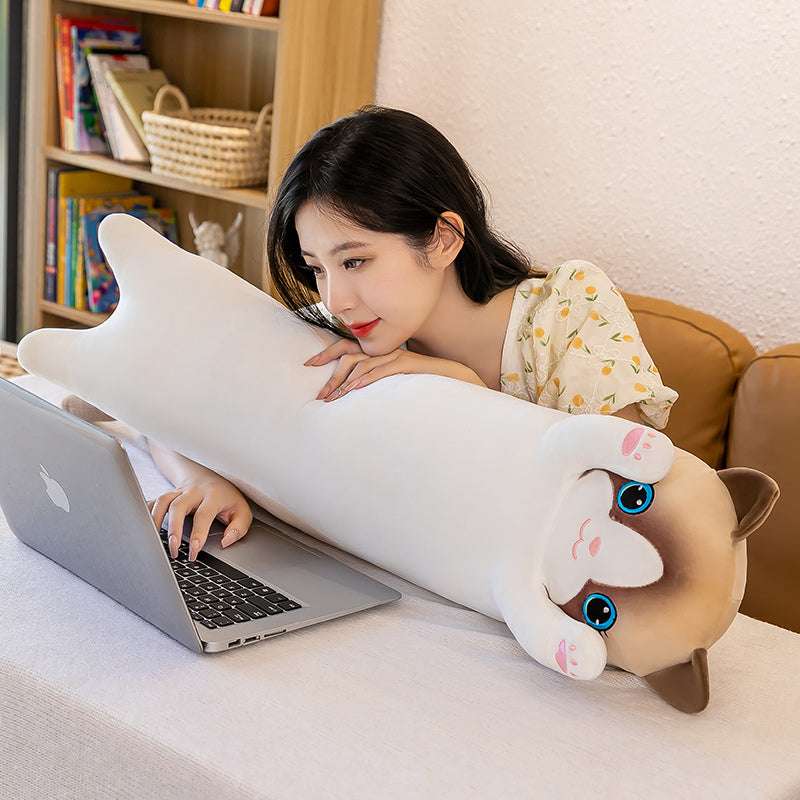 confortable pillow - Biggest Cat and Meow | Long Cat Sleeping Pillow | GadWitch Toy store