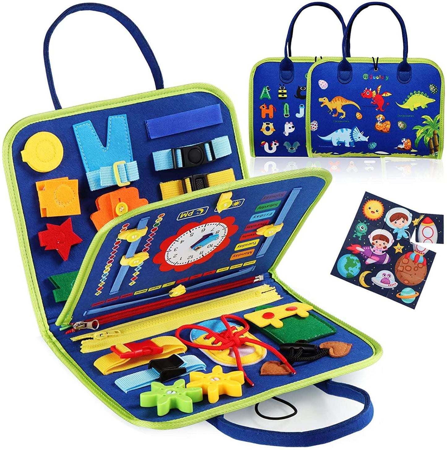 dinosaur - Toys for On-the-Go: Montessori Busy Board Motor Skills | GadWitch Toys