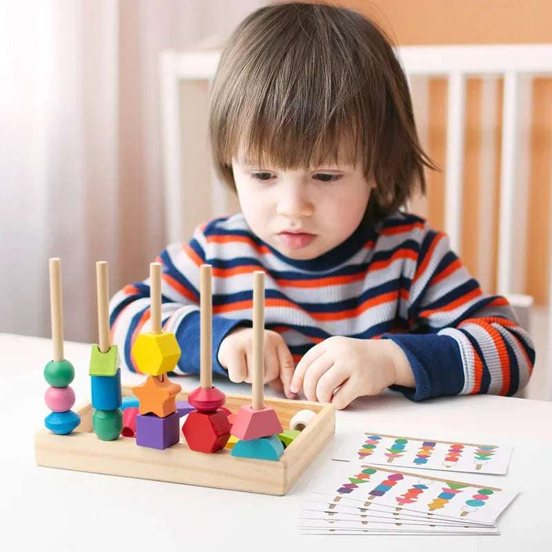 Educational Blocks - Wooden Stacking colors shapes | Educational Blocks | GadWitch Toys