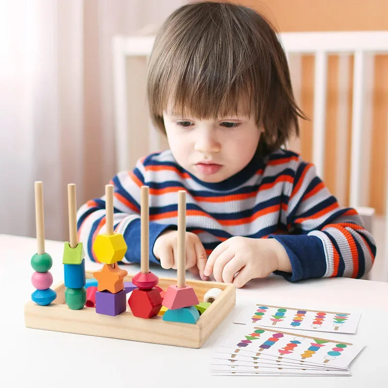Educational Blocks - Wooden Stacking colors shapes | Educational Blocks | GadWitch Toys