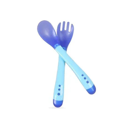 fork and Spoon - Baby Safe Silicone Suction Plate–Non-Toxic & BPA-Free | GadWitch Toys