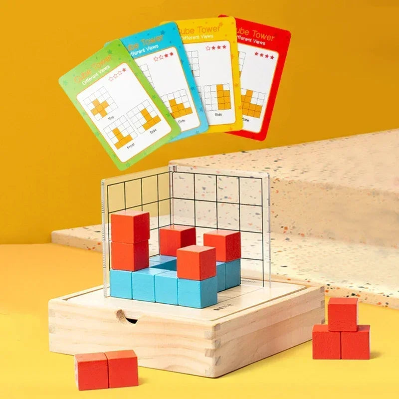 Fun Learning - 3D Cube Educational Wooden Puzzle for Kids | GadWitch Toys