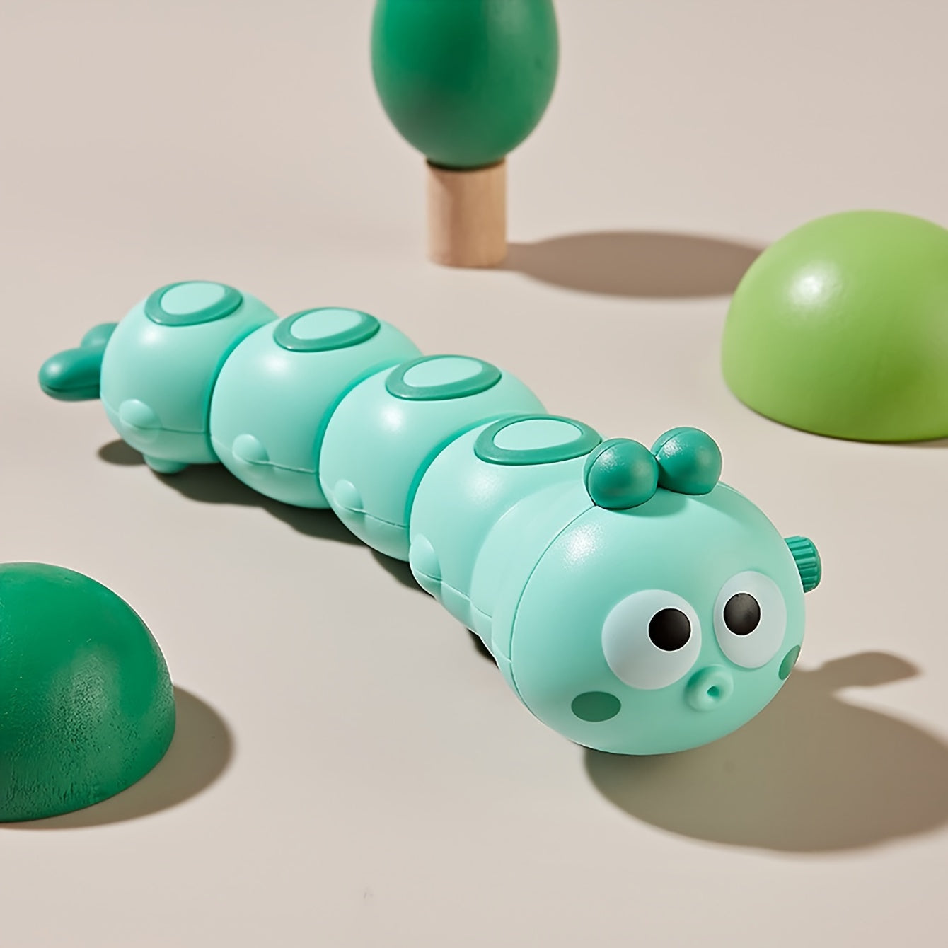 Green Caterpillar Crawling - Interactive Caterpillar Stretch Toy for Active Toddler Fun | GadWitch Toys