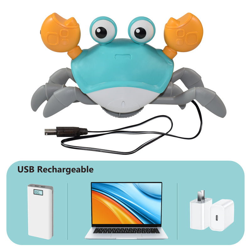 how to charge Baby Crawling Toy Kids Induction Escape Crab Octopus Baby Pets Musical Toys Electronic Educational Toddler Moving Toy for Kids - Gadwitch Toys
