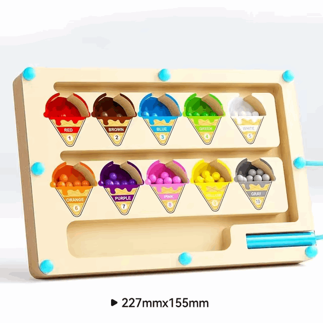 Icecream - Color Sorting - Magnetic Colors Maze | count and match game | GadWitch Toys