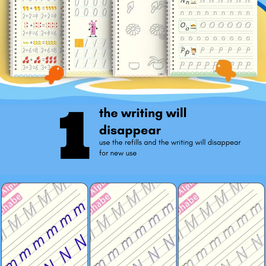 number book - Teach Handwriting with Reusable Copybooks for Ages 3-8 | GadWitch Toys
